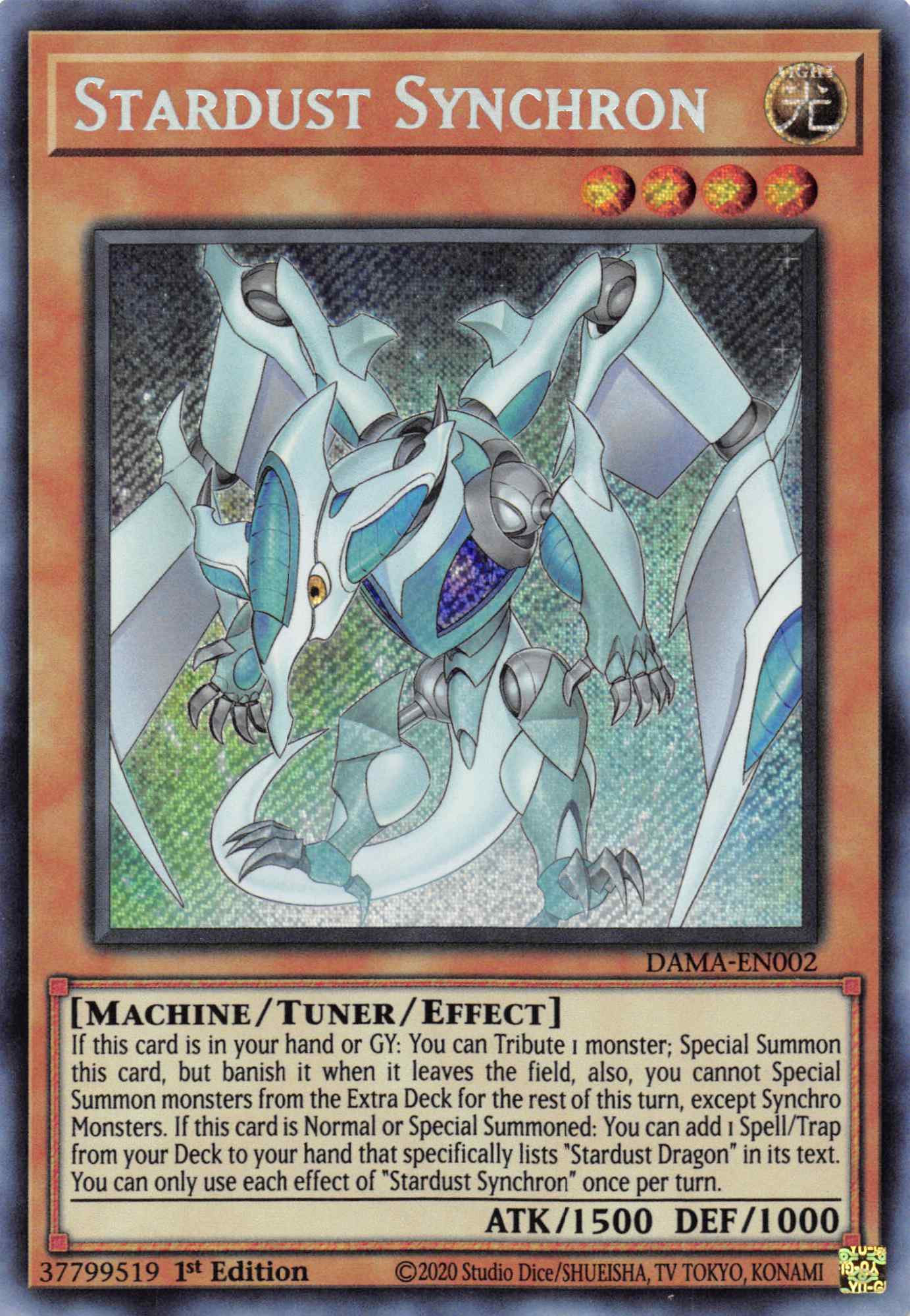 Stardust Synchron [DAMA-EN002] Secret Rare | Card Merchant Takapuna