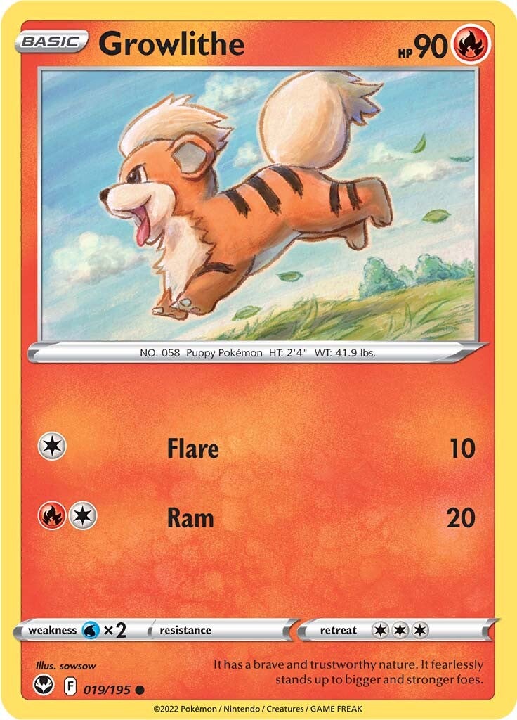 Growlithe (019/195) [Sword & Shield: Silver Tempest] | Card Merchant Takapuna