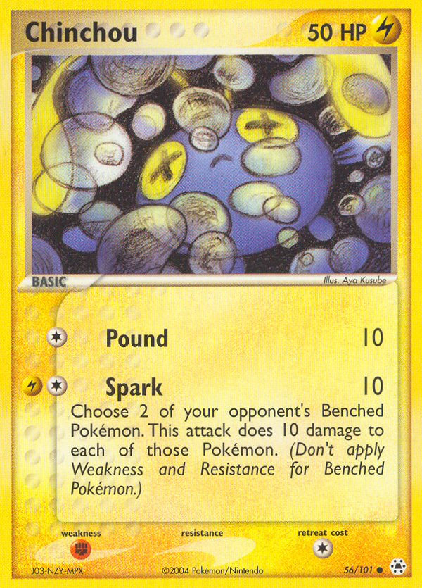 Chinchou (56/101) [EX: Hidden Legends] | Card Merchant Takapuna