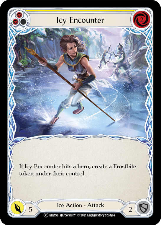 Icy Encounter (Yellow) [U-ELE158] (Tales of Aria Unlimited)  Unlimited Normal | Card Merchant Takapuna