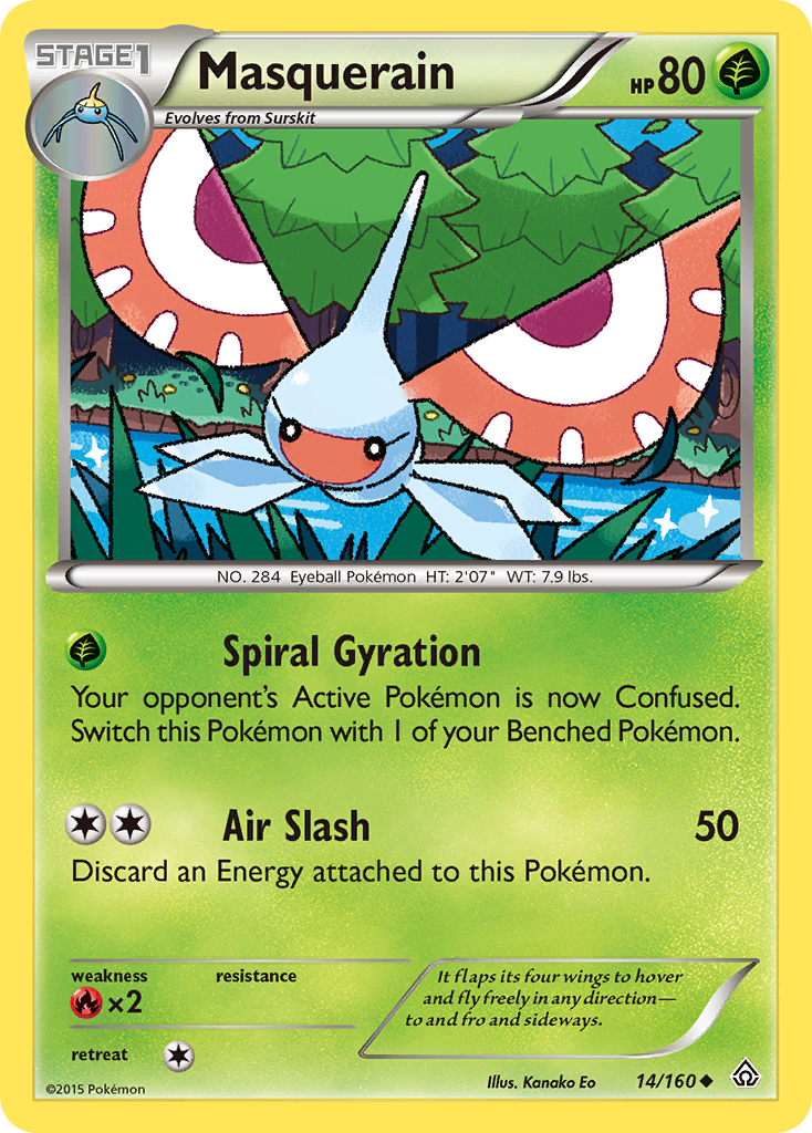 Masquerain (14/160) [XY: Primal Clash] | Card Merchant Takapuna