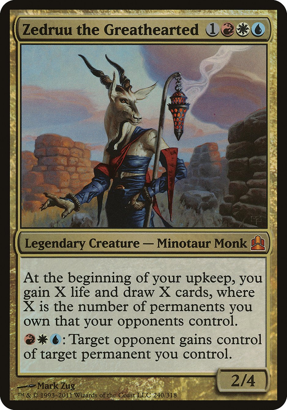 Zedruu the Greathearted (Oversized) [Commander 2011 Oversized] | Card Merchant Takapuna