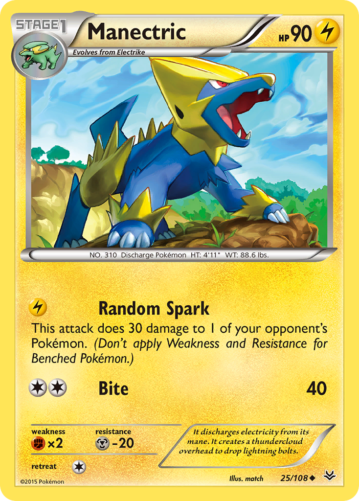 Manectric (25/108) [XY: Roaring Skies] | Card Merchant Takapuna