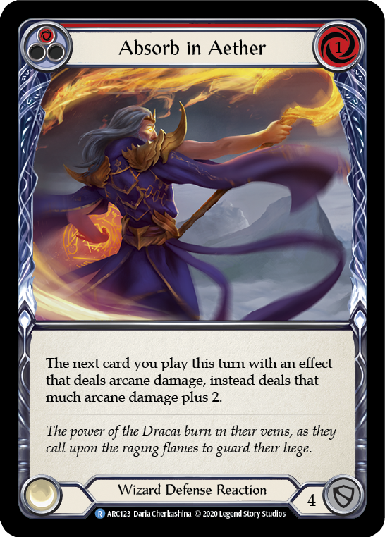 Absorb in Aether (Red) [U-ARC123] (Arcane Rising Unlimited)  Unlimited Rainbow Foil | Card Merchant Takapuna