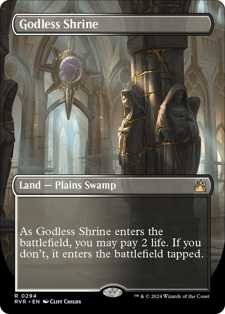 Godless Shrine (Borderless) [Ravnica Remastered] | Card Merchant Takapuna