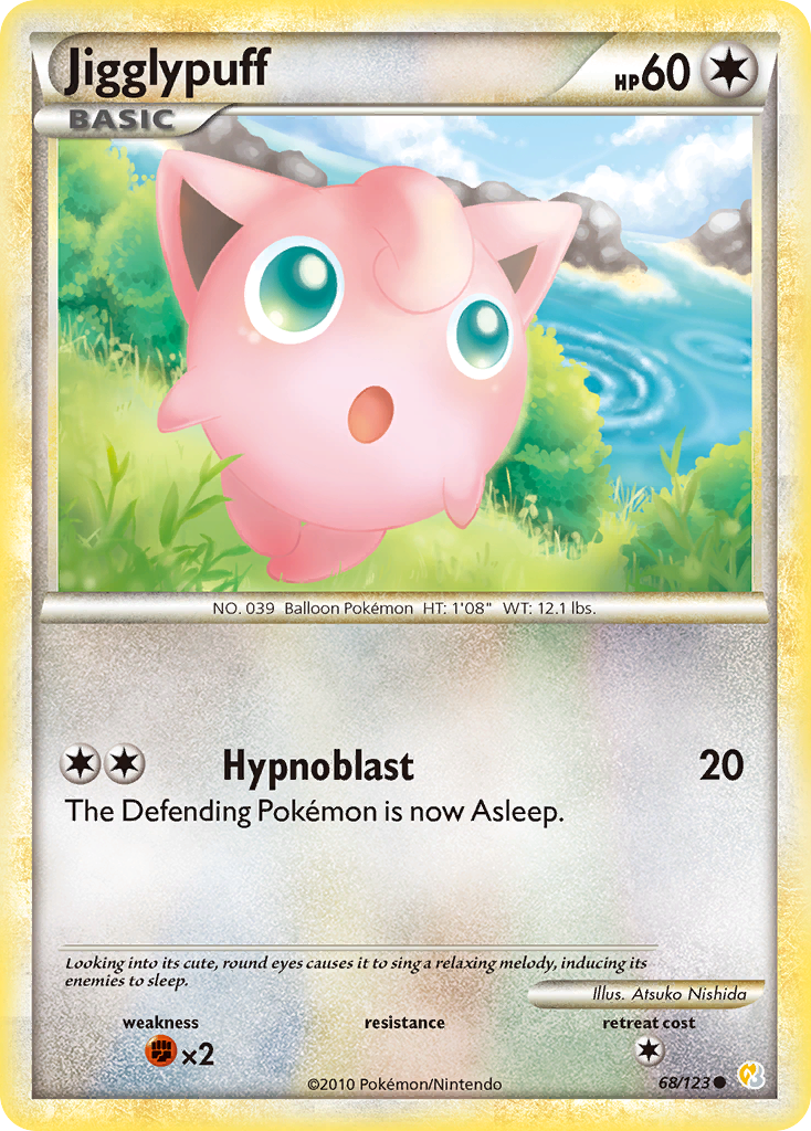 Jigglypuff (68/123) [HeartGold & SoulSilver: Base Set] | Card Merchant Takapuna