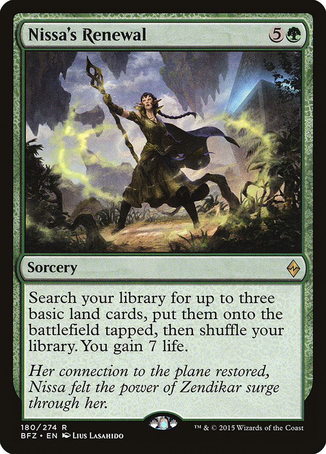Nissa's Renewal [Battle for Zendikar] | Card Merchant Takapuna
