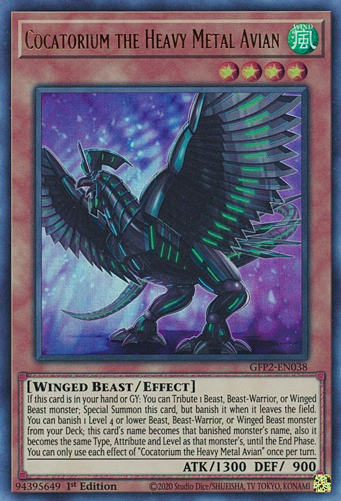 Cocatorium the Heavy Metal Avian [GFP2-EN038] Ultra Rare | Card Merchant Takapuna