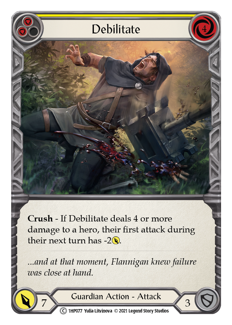Debilitate (Yellow) [1HP077] (History Pack 1) | Card Merchant Takapuna