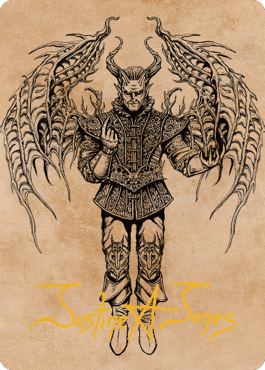 Raphael, Fiendish Savior Art Card (75) (Gold-Stamped Signature) [Commander Legends: Battle for Baldur's Gate Art Series] | Card Merchant Takapuna