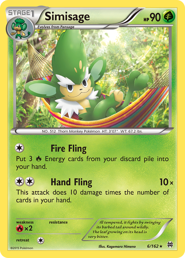Simisage (6/162) [XY: BREAKthrough] | Card Merchant Takapuna