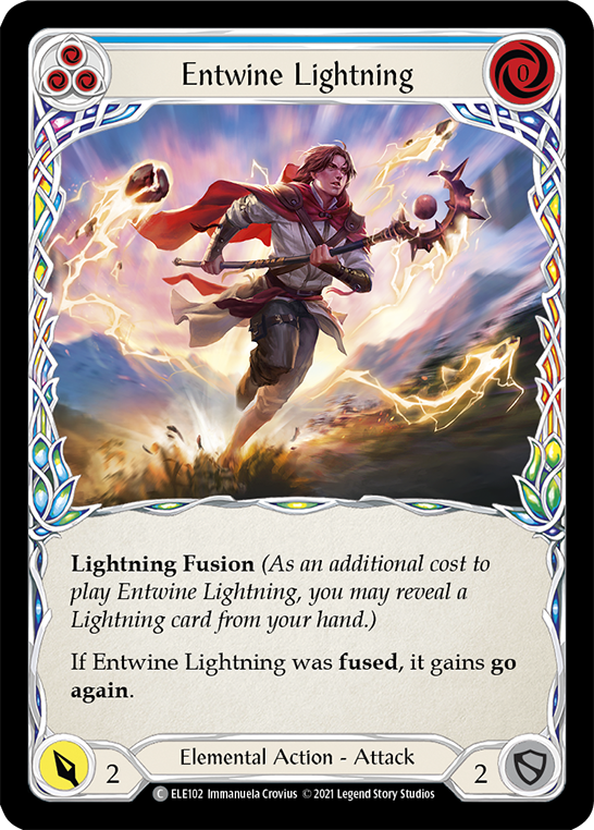Entwine Lightning (Blue) [ELE102] (Tales of Aria)  1st Edition Rainbow Foil | Card Merchant Takapuna