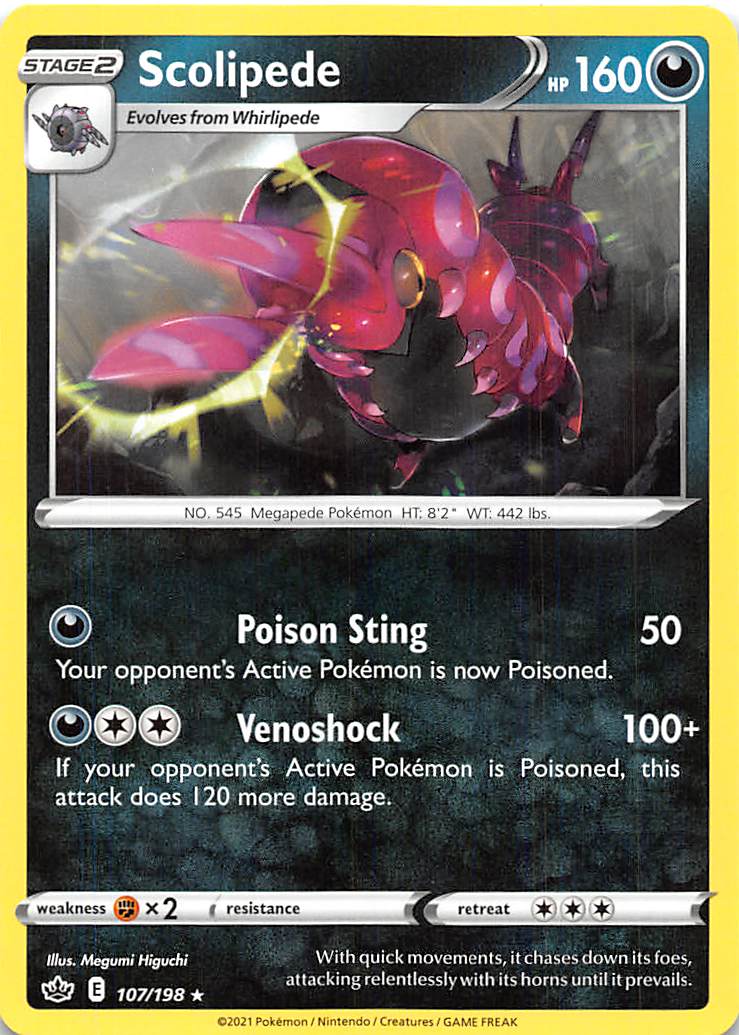 Scolipede (107/198) [Sword & Shield: Chilling Reign] | Card Merchant Takapuna
