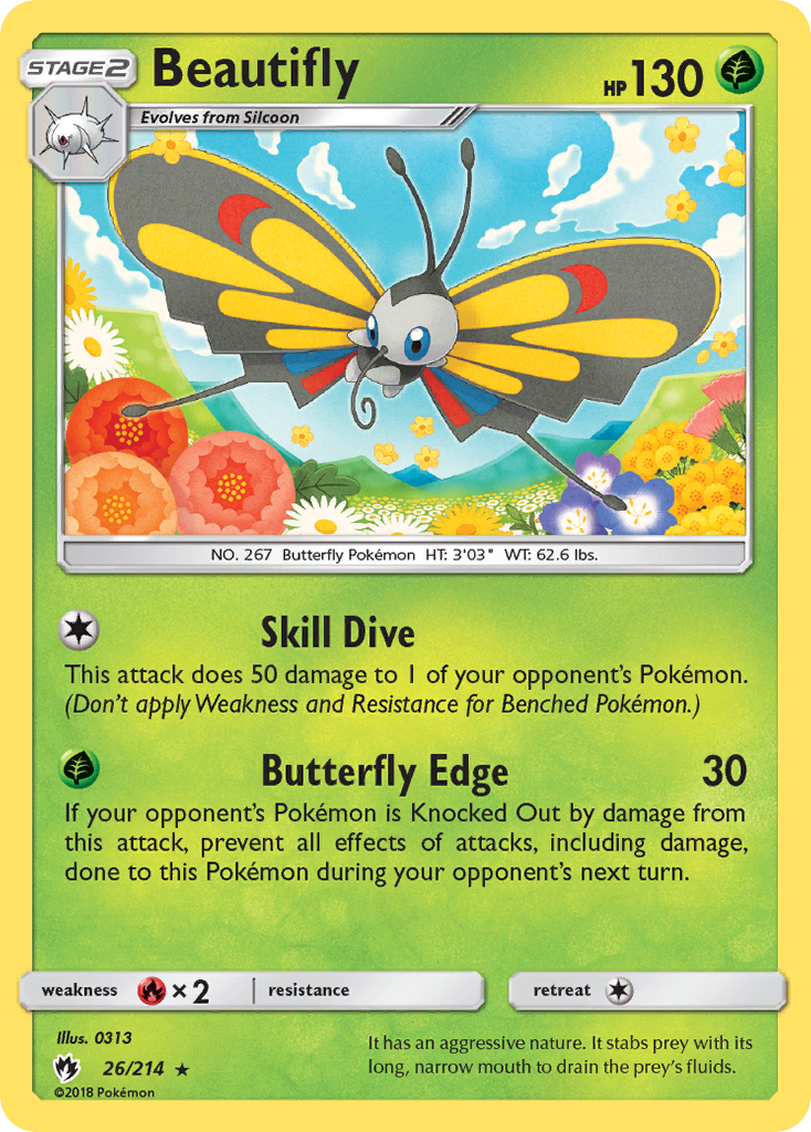 Beautifly (26/214) [Sun & Moon: Lost Thunder] | Card Merchant Takapuna