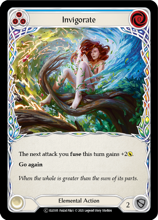 Invigorate (Blue) [U-ELE105] (Tales of Aria Unlimited)  Unlimited Rainbow Foil | Card Merchant Takapuna