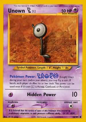 Unown [L] (86/105) [Neo Destiny Unlimited] | Card Merchant Takapuna