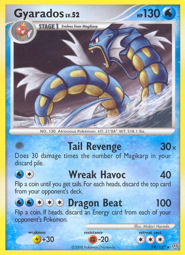 Gyarados (19/100) (Theme Deck Exclusive) [Diamond & Pearl: Stormfront] | Card Merchant Takapuna