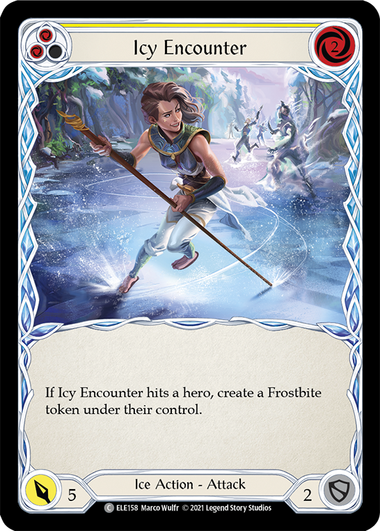 Icy Encounter (Yellow) [ELE158] (Tales of Aria)  1st Edition Normal | Card Merchant Takapuna