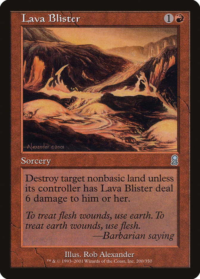 Lava Blister [Odyssey] | Card Merchant Takapuna