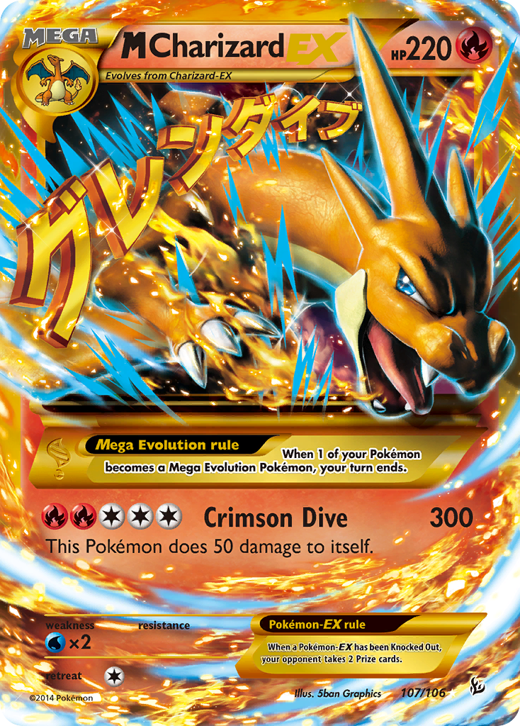 M Charizard EX (107/106) [XY: Flashfire] | Card Merchant Takapuna