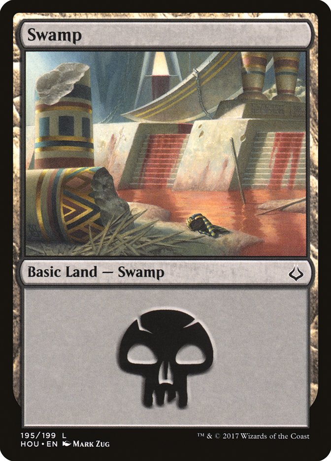 Swamp (195) [Hour of Devastation] | Card Merchant Takapuna