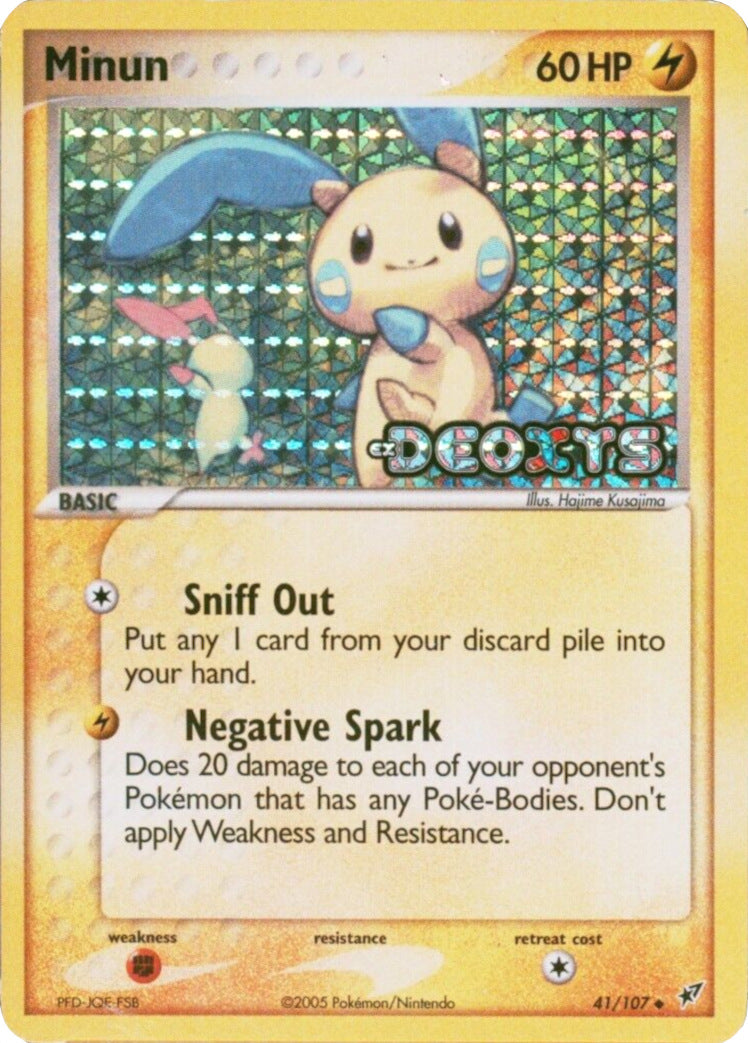 Minun (41/107) (Stamped) [EX: Deoxys] | Card Merchant Takapuna