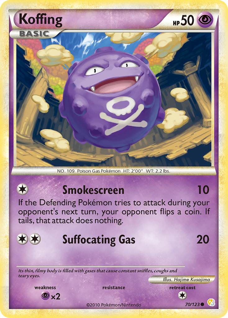 Koffing (70/123) [HeartGold & SoulSilver: Base Set] | Card Merchant Takapuna