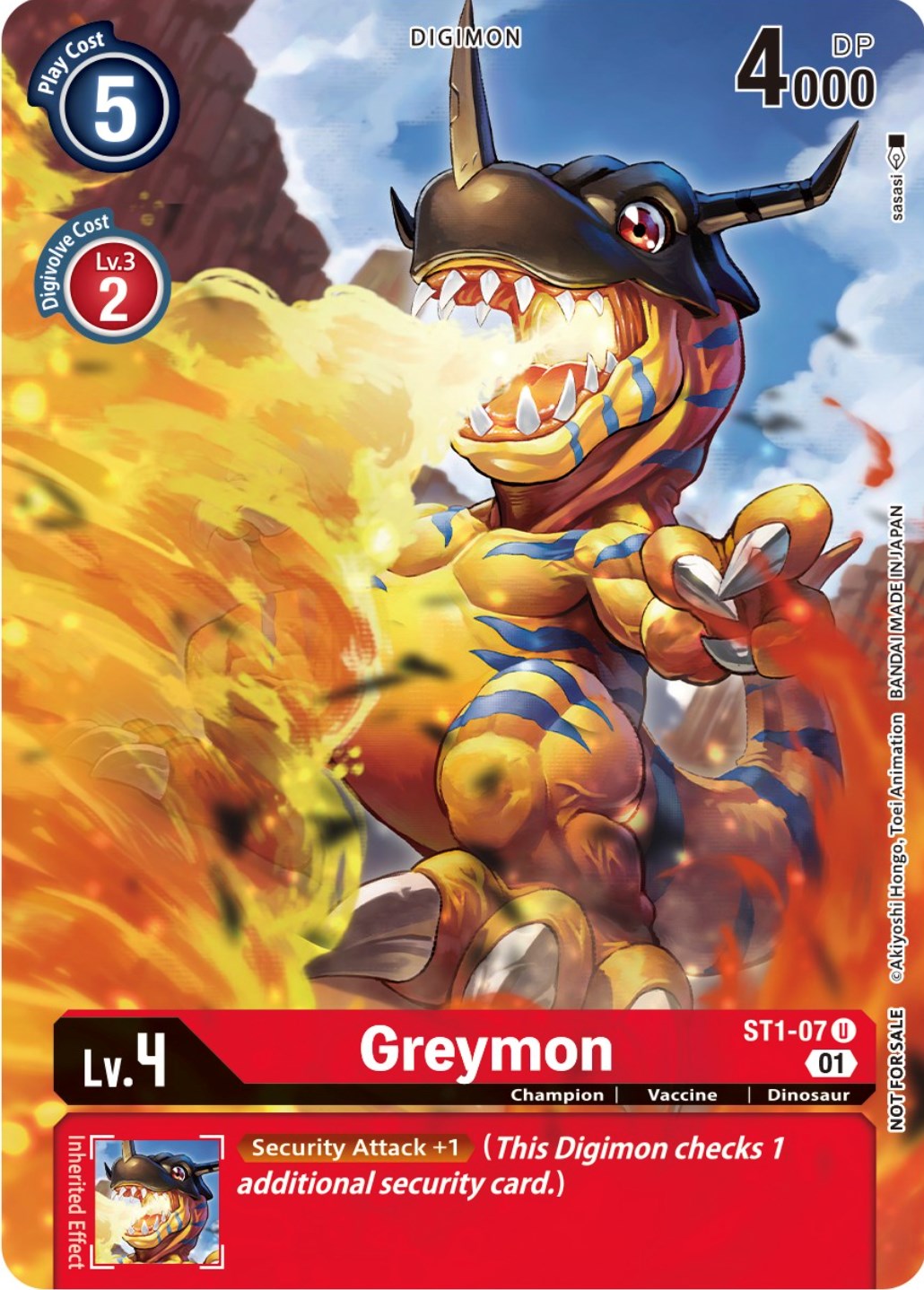 Greymon [ST1-07] (Dimensional Phase Pre-Release Pack) [Starter Deck: Gaia Red Promos] | Card Merchant Takapuna
