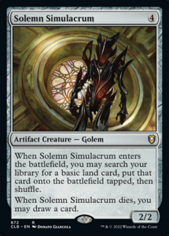 Solemn Simulacrum [Commander Legends: Battle for Baldur's Gate] | Card Merchant Takapuna