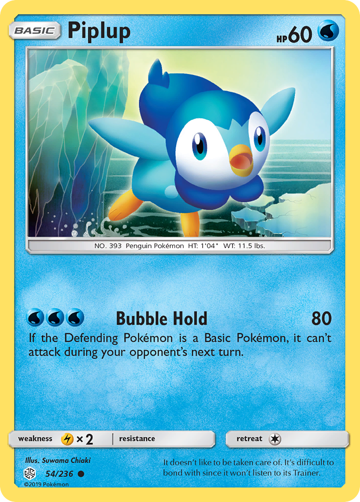 Piplup (54/236) [Sun & Moon: Cosmic Eclipse] | Card Merchant Takapuna