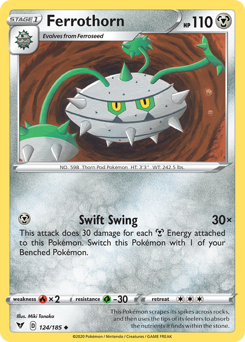 Ferrothorn (124/185) [Sword & Shield: Vivid Voltage] | Card Merchant Takapuna