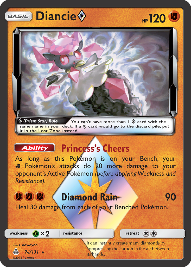 Diancie (74/131) (Prism Star) [Sun & Moon: Forbidden Light] | Card Merchant Takapuna