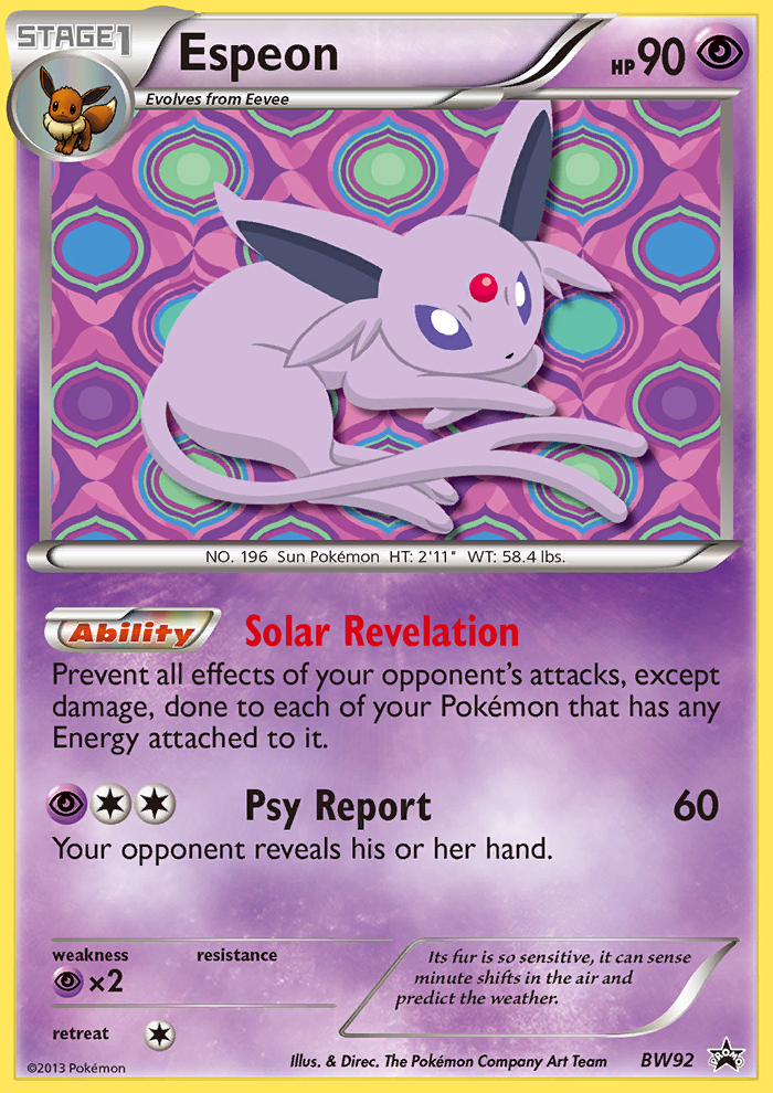 Espeon (BW92) [Black & White: Black Star Promos] | Card Merchant Takapuna