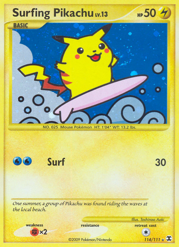 Surfing Pikachu (114/111) [Platinum: Rising Rivals] | Card Merchant Takapuna