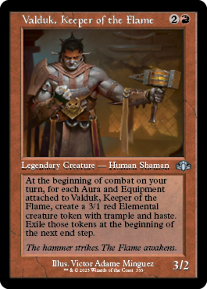 Valduk, Keeper of the Flame (Retro) [Dominaria Remastered] | Card Merchant Takapuna
