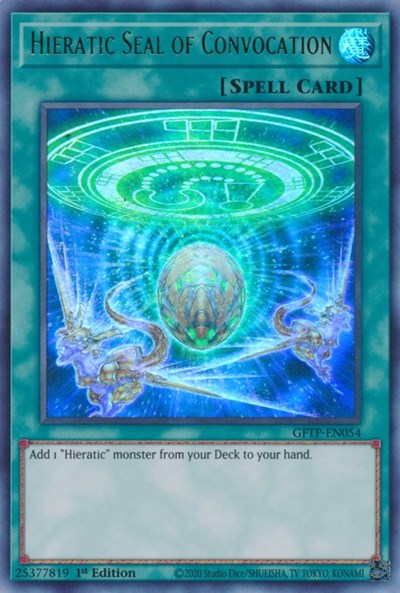 Hieratic Seal of Convocation [GFTP-EN054] Ultra Rare | Card Merchant Takapuna