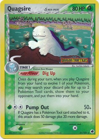 Quagsire (21/101) (Delta Species) (Stamped) [EX: Dragon Frontiers] | Card Merchant Takapuna