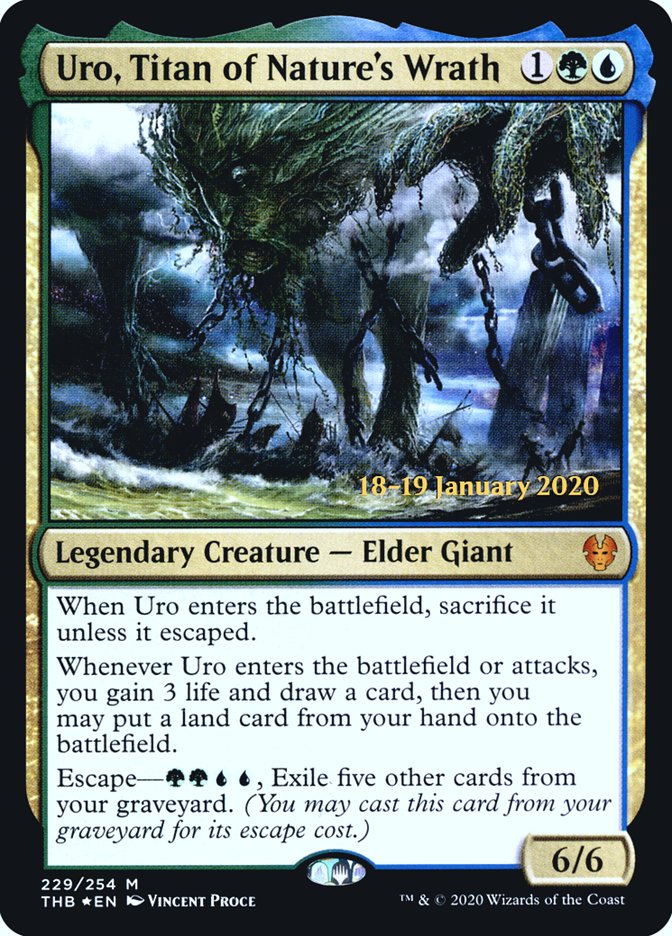 Uro, Titan of Nature's Wrath [Theros Beyond Death Prerelease Promos] | Card Merchant Takapuna