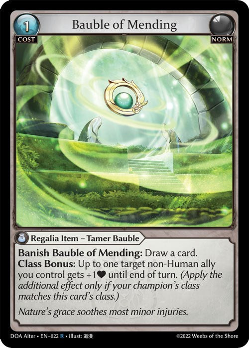 Bauble of Mending (022) [Dawn of Ashes: Alter Edition] | Card Merchant Takapuna