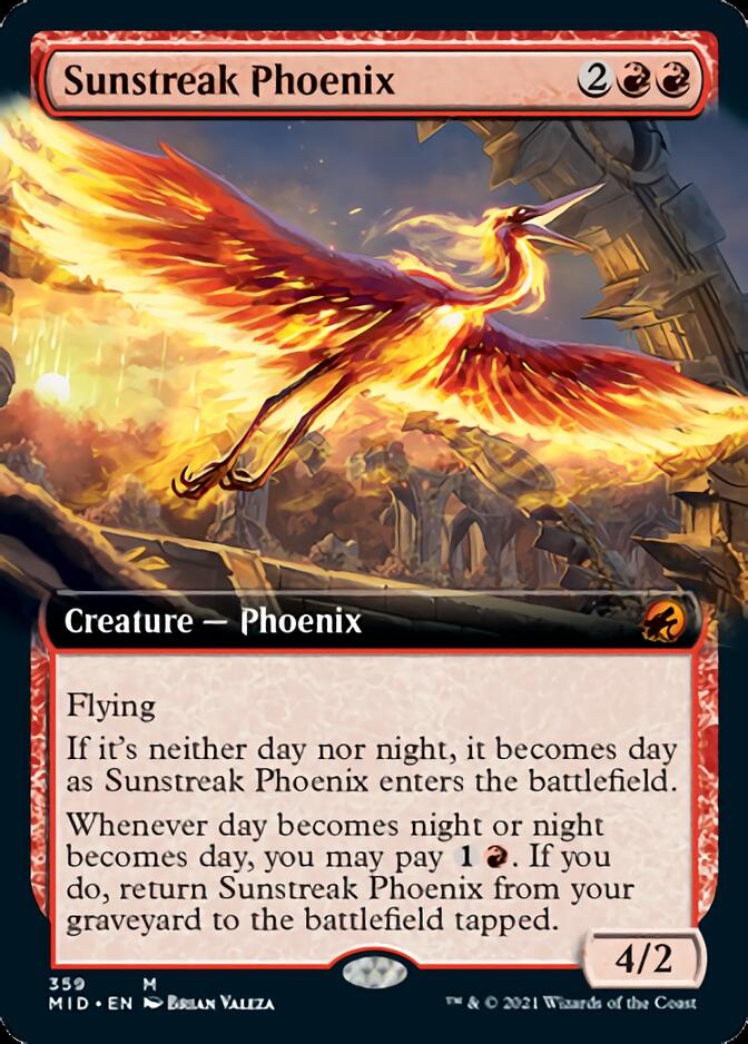 Sunstreak Phoenix (Extended Art) [Innistrad: Midnight Hunt] | Card Merchant Takapuna