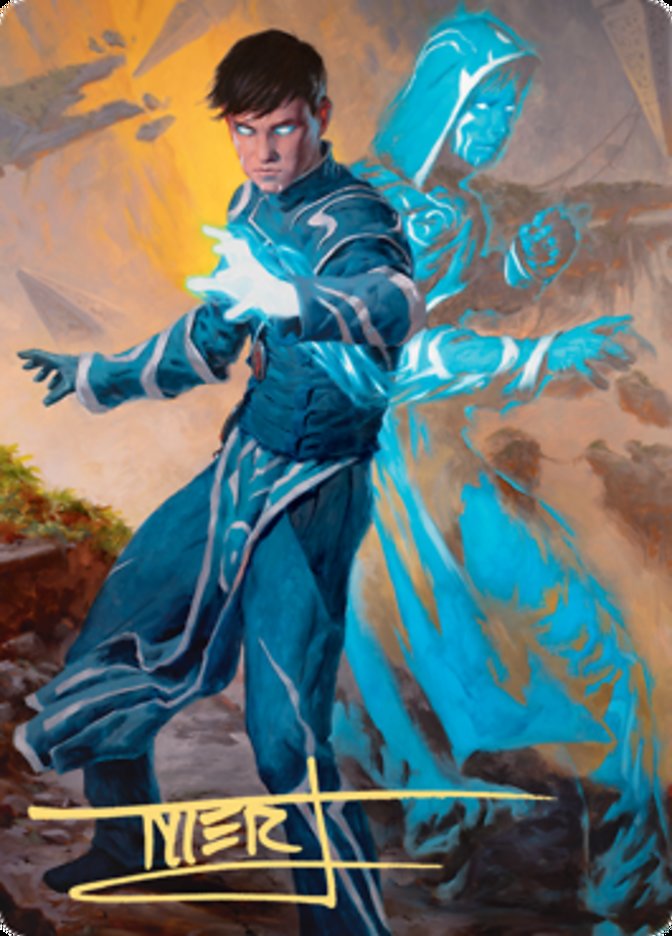 Jace, Mirror Mage 1 Art Card (Gold-Stamped Signature) [Zendikar Rising Art Series] | Card Merchant Takapuna