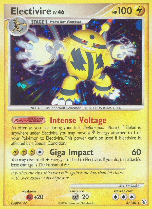 Electivire (3/130) [Diamond & Pearl: Base Set] | Card Merchant Takapuna