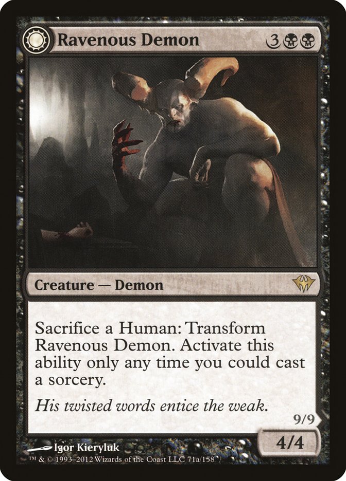 Ravenous Demon // Archdemon of Greed [Dark Ascension] | Card Merchant Takapuna