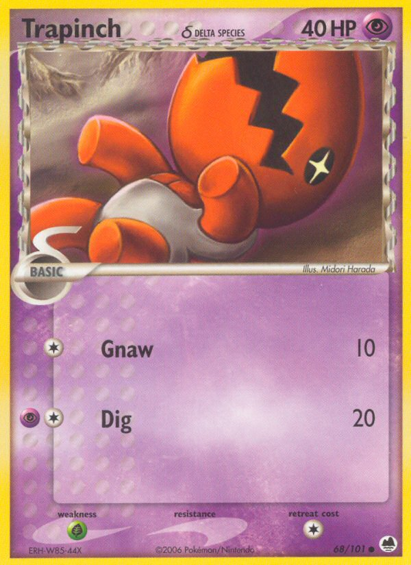 Trapinch (68/101) (Delta Species) [EX: Dragon Frontiers] | Card Merchant Takapuna