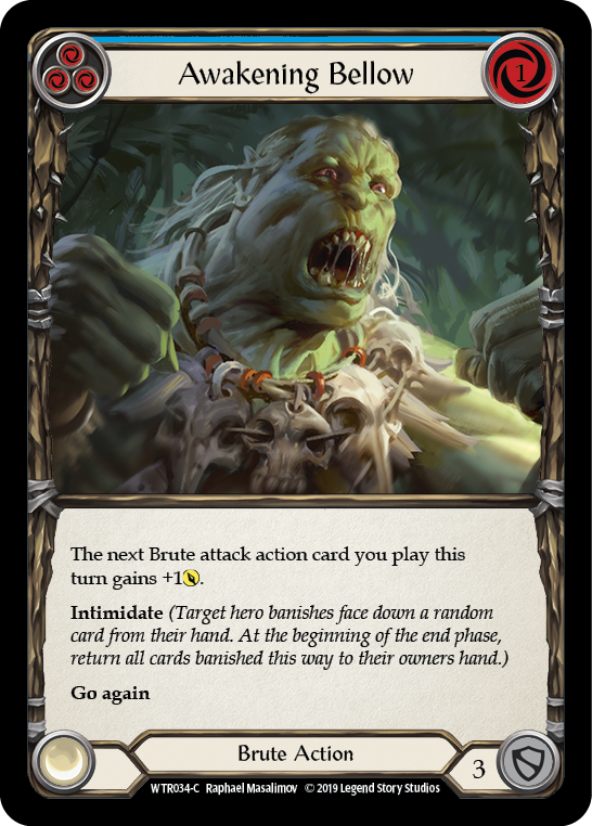 Awakening Bellow (Blue) [WTR034-C] (Welcome to Rathe)  Alpha Print Normal | Card Merchant Takapuna