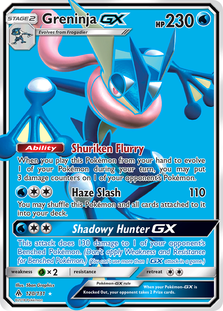 Greninja GX (120/131) [Sun & Moon: Forbidden Light] | Card Merchant Takapuna