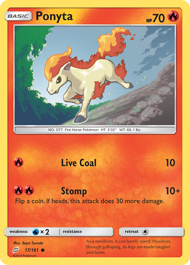 Ponyta (17/181) [Sun & Moon: Team Up] | Card Merchant Takapuna