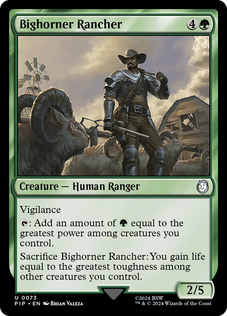 Bighorner Rancher [Fallout] | Card Merchant Takapuna