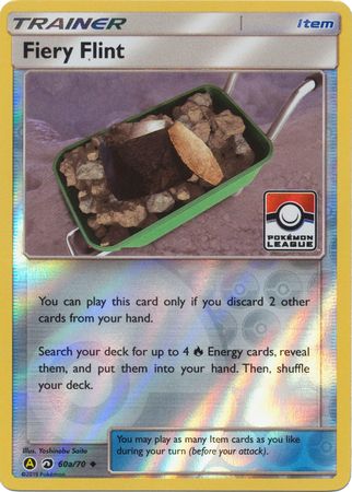 Fiery Flint (60a/70) (League Promo) [Sun & Moon: Dragon Majesty] | Card Merchant Takapuna
