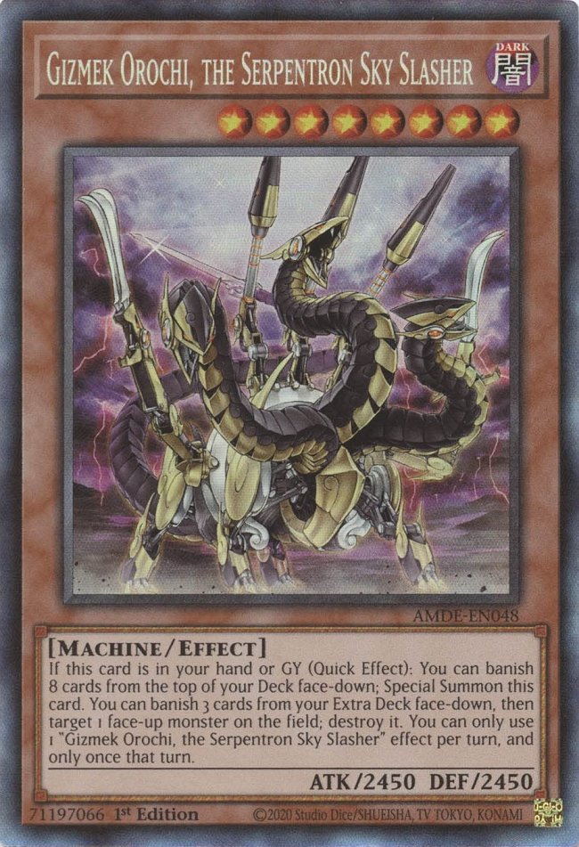 Gizmek Orochi, the Serpentron Sky Slasher [AMDE-EN048] Collector's Rare | Card Merchant Takapuna